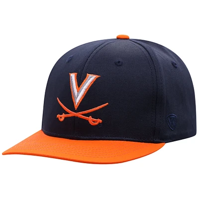 Youth Top of the World Navy Virginia Cavaliers Victory Maverick Snapback Hat