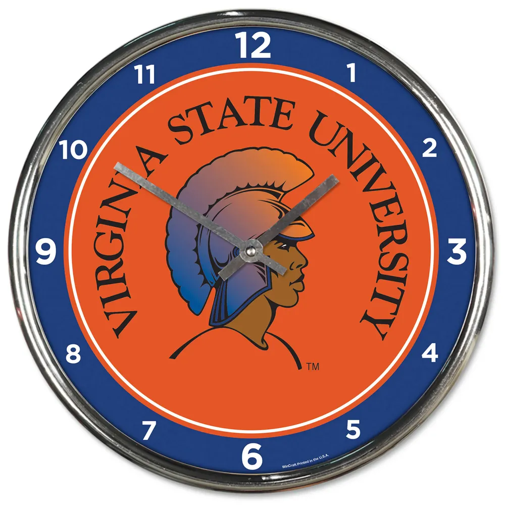 WinCraft Virginia State Trojans Team Chrome Wall Clock