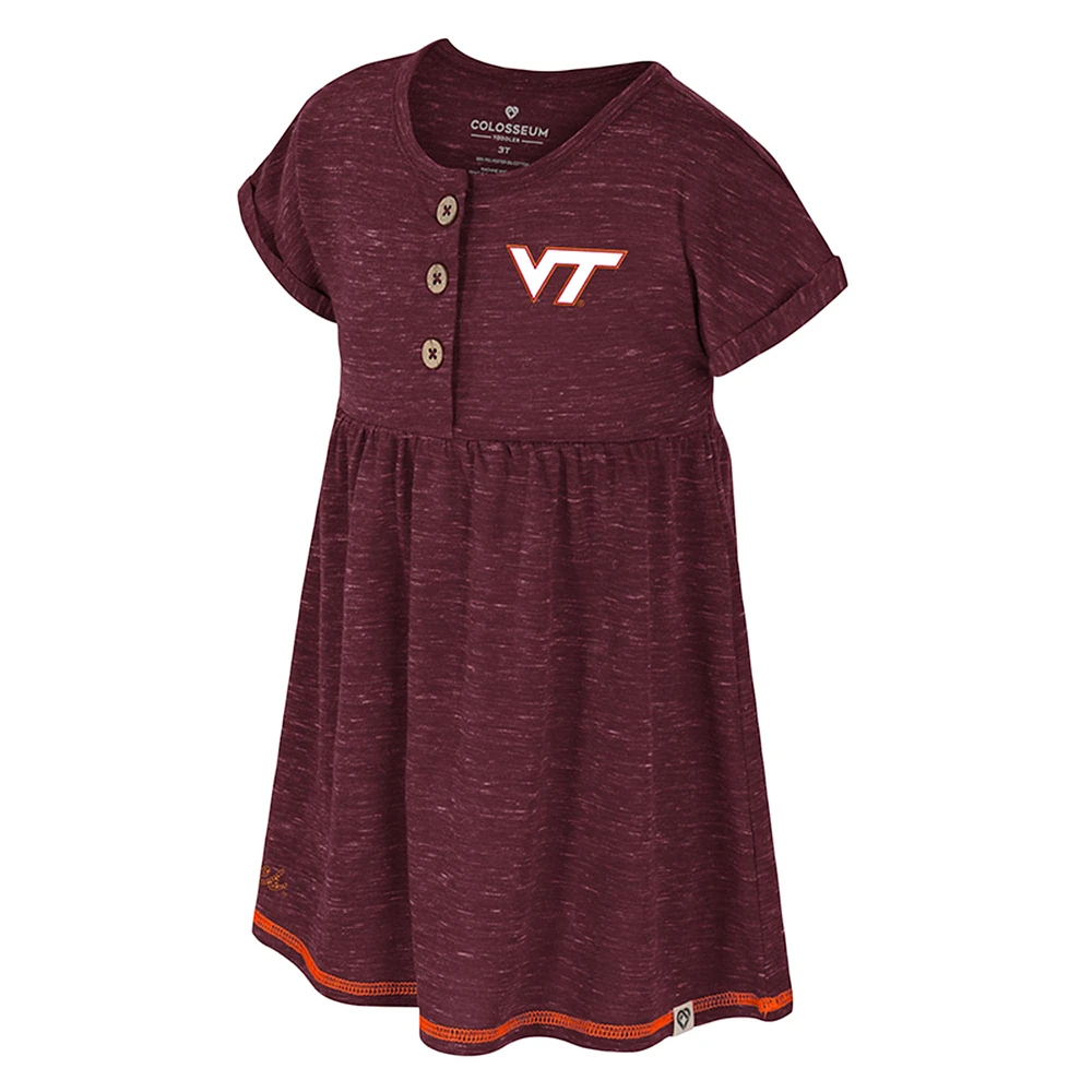 Girls Toddler Colosseum  Maroon Virginia Tech Hokies Fleet Dress