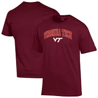 Men's Champion  Maroon Virginia Tech Hokies Arched Logo T-Shirt