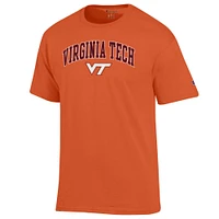 Men's Champion  Orange Virginia Tech Hokies Arched Logo T-Shirt