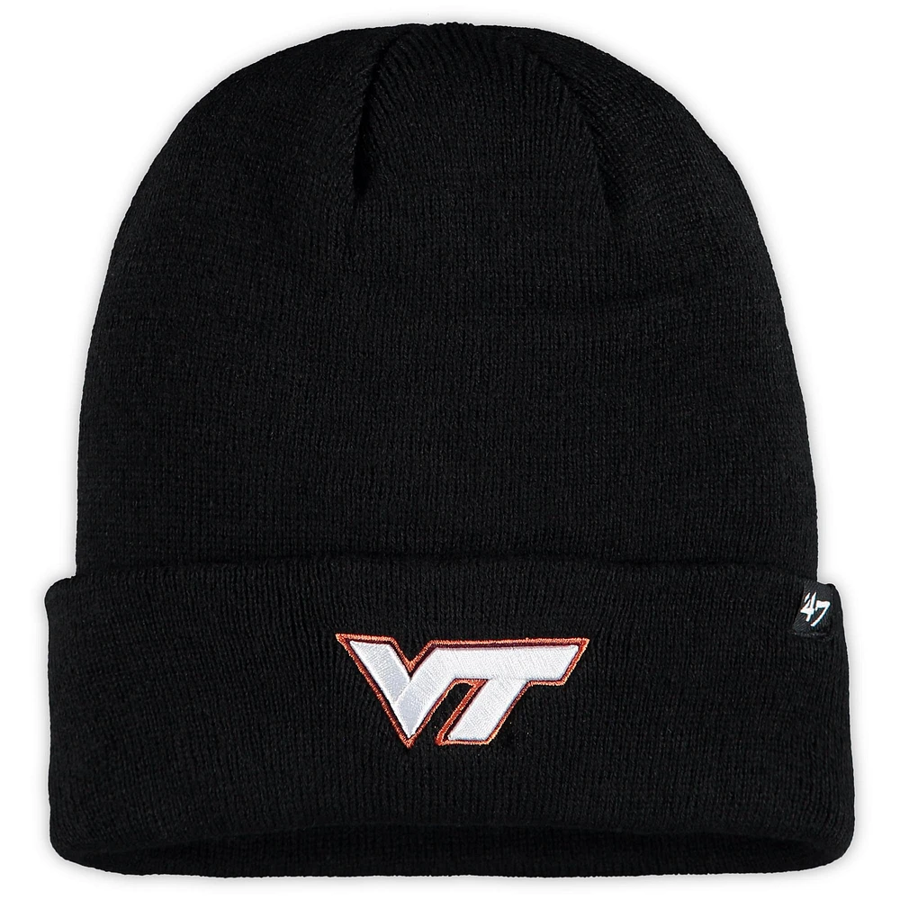 Bonnet en tricot à revers '47 Virginia Tech Hokies Core noir pour hommes