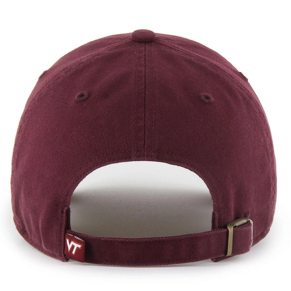 Men's '47 Maroon Virginia Tech Hokies Clean Up Adjustable Hat