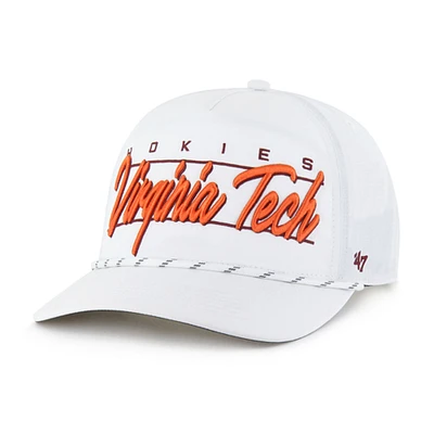 Men's '47 White Virginia Tech Hokies Condor Hitch brrr° Adjustable Hat