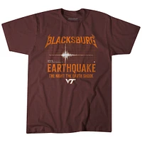 T-shirt homme BreakingT bordeaux Virginia Tech Hokies Blacksburg Earthquake