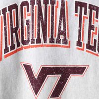 Men's Champion Gray Virginia Tech Hokies Arch Over Logo Reverse Weave Pullover Sweatshirt