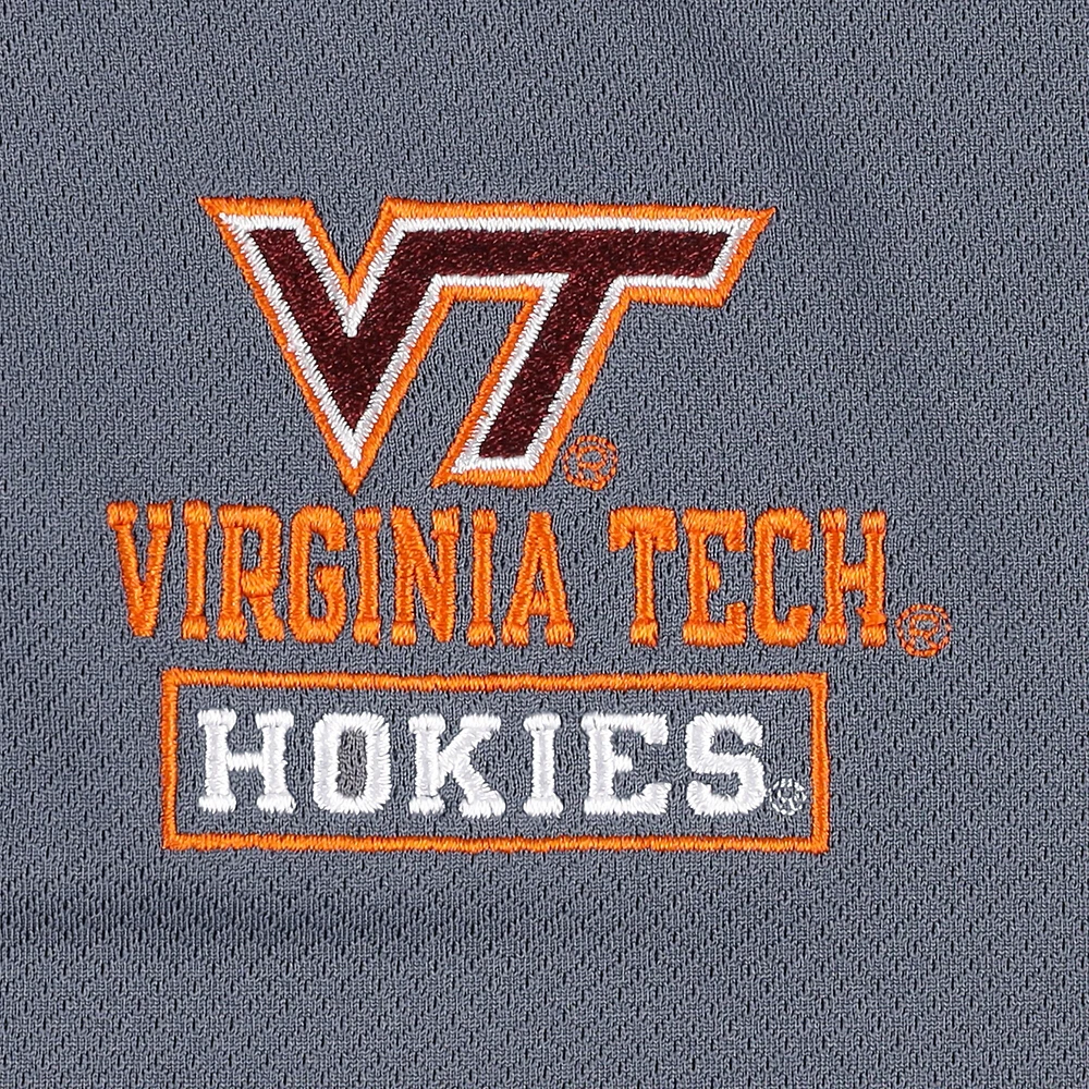 Men's Champion Gray Virginia Tech Hokies Textured Quarter-Zip Jacket