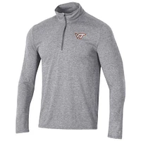Men's Champion Heathered Gray Virginia Tech Hokies Field Day Team Quarter-Zip Jacket