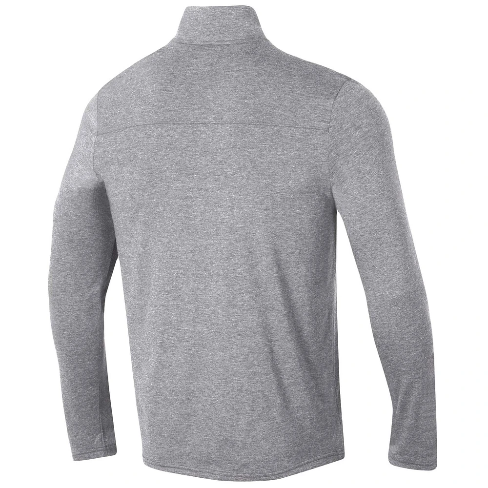 Men's Champion Heathered Gray Virginia Tech Hokies Field Day Team Quarter-Zip Jacket