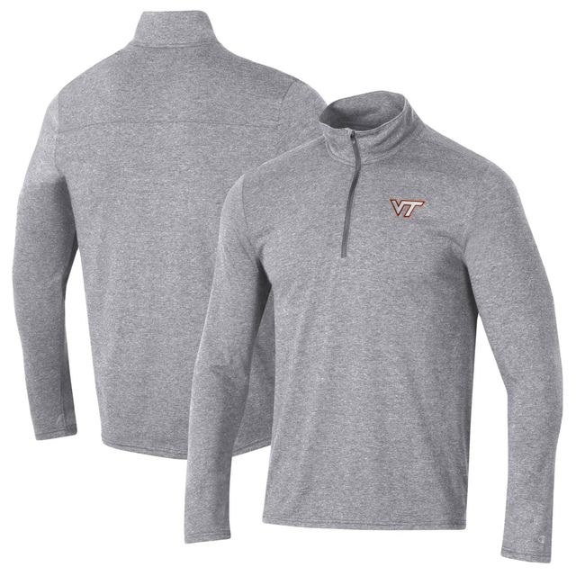 Veste Homme Champion Heathered Grey Virginia Tech Hokies Field Day Team Quarter-Zip