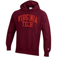 Men's Champion Maroon Virginia Tech Hokies Team Arch Reverse Weave Pullover Hoodie