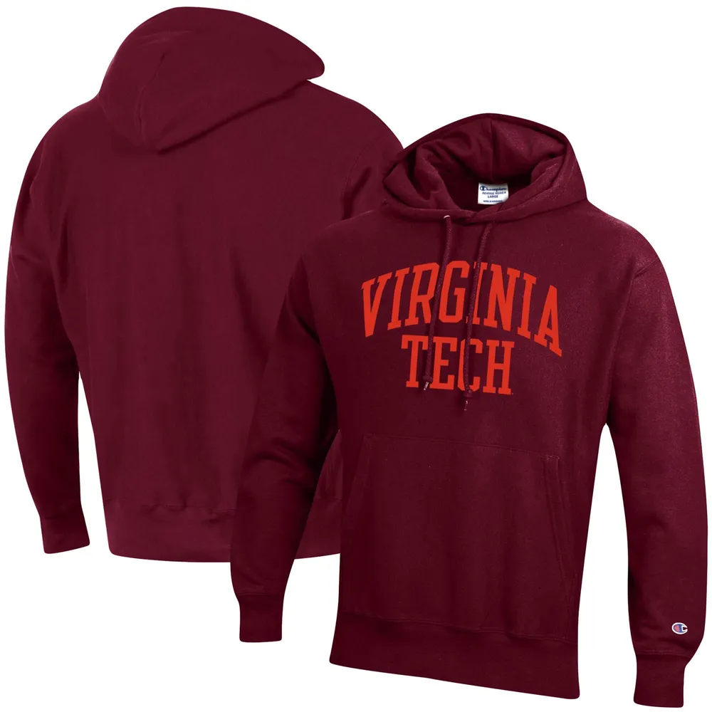 Sweat à capuche Champion Virginia Tech Hokies Team Arch Reverse Weave pour homme, bordeaux