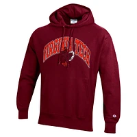 Sweat à capuche tissage inversé Champion Maroon Virginia Tech Hokies Vault Late Night pour homme