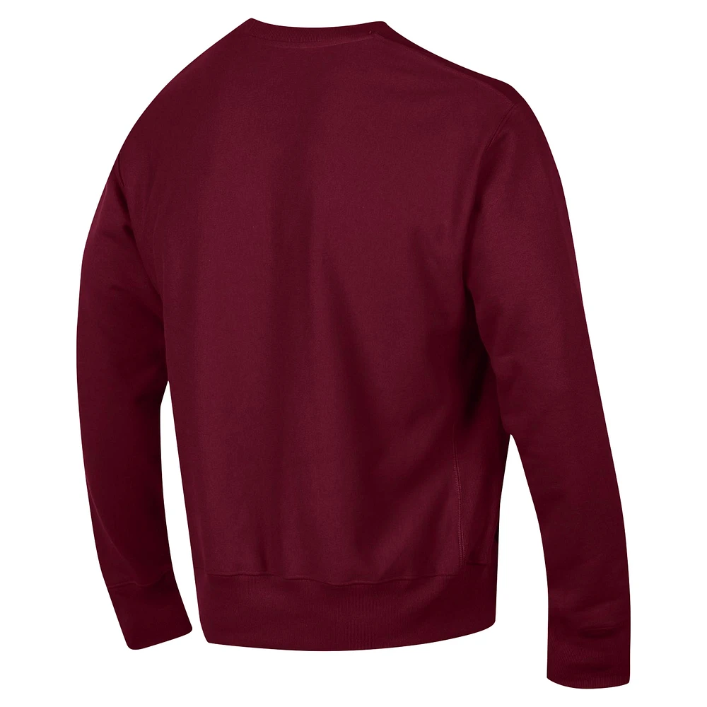 Sweat-shirt à enfiler tissage inversé Champion Maroon Virginia Tech Hokies Vault Late Night pour homme