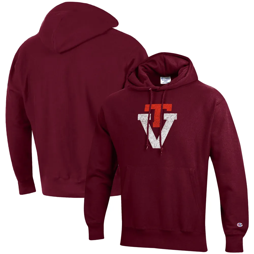 Men's Champion Maroon Virginia Tech Hokies Vault Logo Reverse Weave Pullover Hoodie