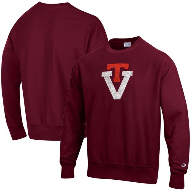 Champion Maroon Virginia Tech Hokies Vault Logo Reverse Weave Sweat-shirt à capuche pour homme