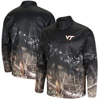 Men's Colosseum Black/Realtree Camo Virginia Tech Hokies Creek Quarter-Zip Jacket