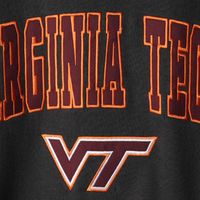 Men's Colosseum Charcoal Virginia Tech Hokies Arch & Logo Crew Neck Sweatshirt