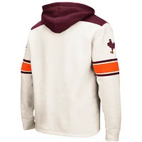 Men's Colosseum Cream Virginia Tech Hokies 2.0 Lace-Up Pullover Hoodie