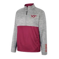 Men's Colosseum Gray Virginia Tech Hokies John Half-Zip Jacket