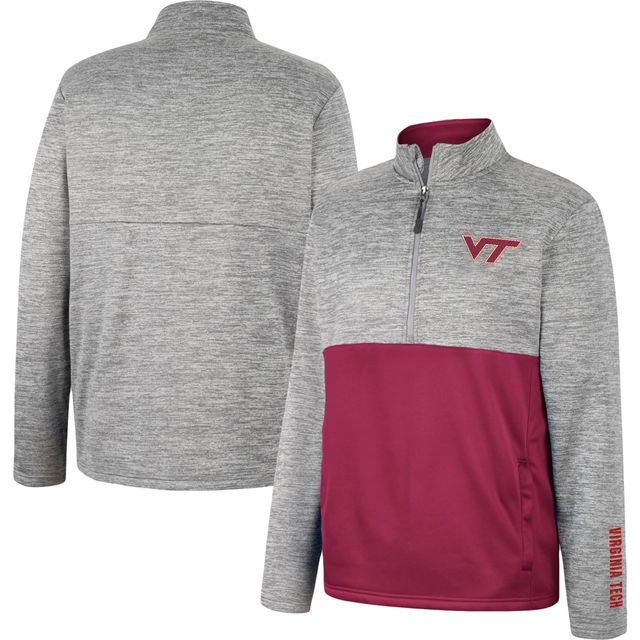 Veste demi-zip Virginia Tech Hokies John Colosseum Grey pour homme