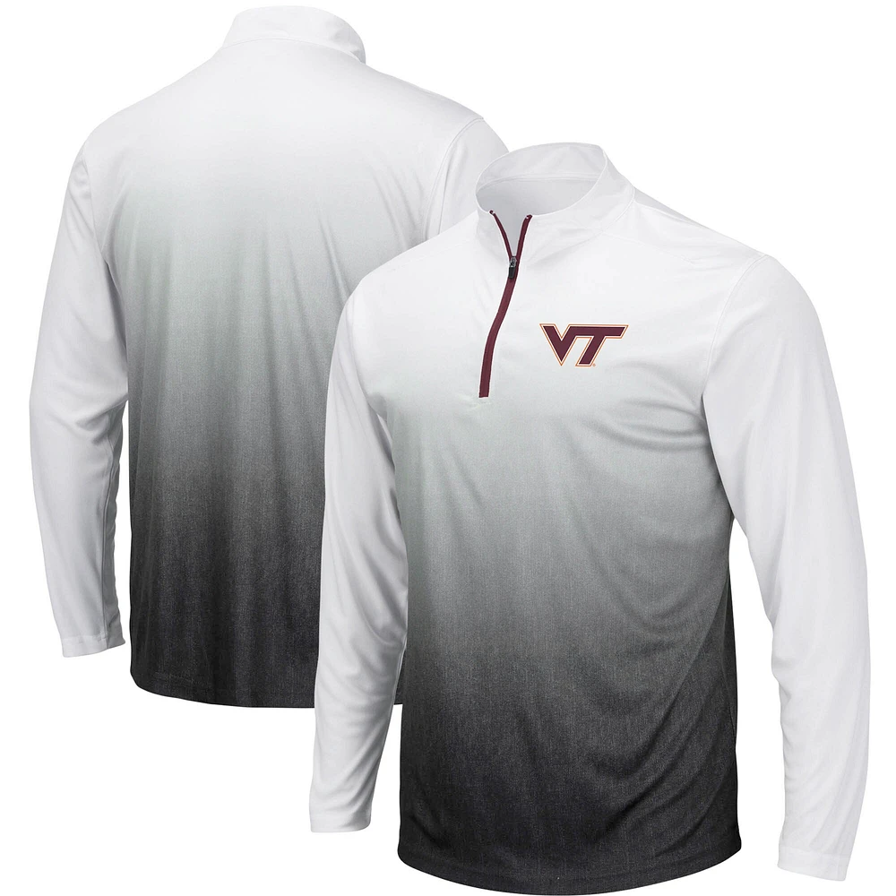 Men's Colosseum Gray Virginia Tech Hokies Magic Team Logo Quarter-Zip Jacket
