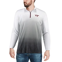 Men's Colosseum Gray Virginia Tech Hokies Magic Team Logo Quarter-Zip Jacket
