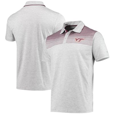 Men's Colosseum Gray Virginia Tech Hokies Needles Polo