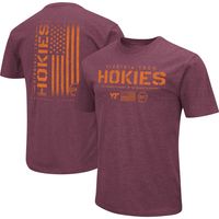 Men's Colosseum Heather Maroon Virginia Tech Hokies OHT Military Appreciation Flag 2.0 T-Shirt