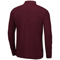Men's Colosseum Heathered Gray/Maroon Virginia Tech Hokies Prospect Quarter-Zip Jacket