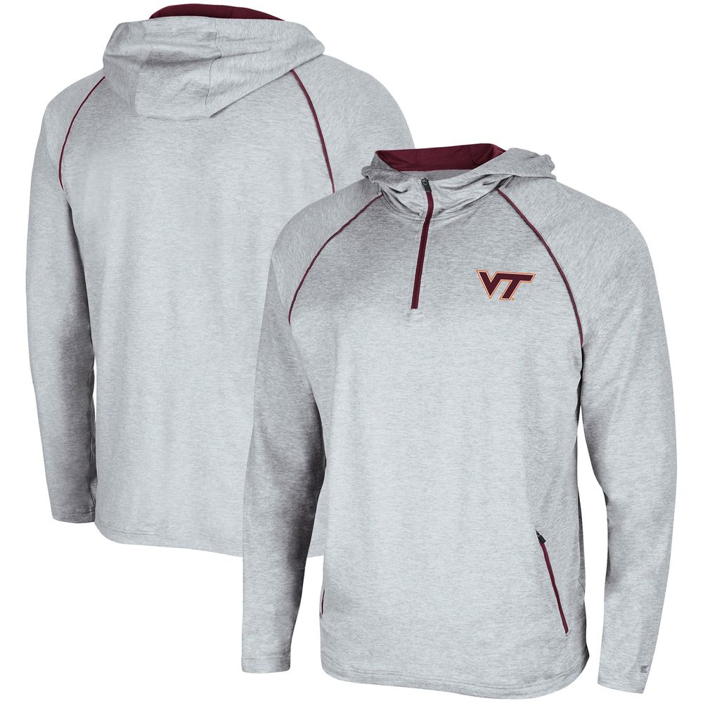 Colosseum Athletics Heathered Gray Louisville Cardinals Tortugas Team Logo  Quarter-zip Jacket for Men