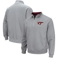 Men's Colosseum Heathered Gray Virginia Tech Hokies Tortugas Team Logo Quarter-Zip Jacket