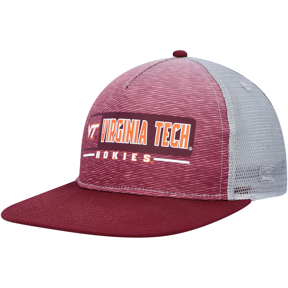 Casquette Snapback Virginia Tech Hokies Colosseum marron/gris pour homme