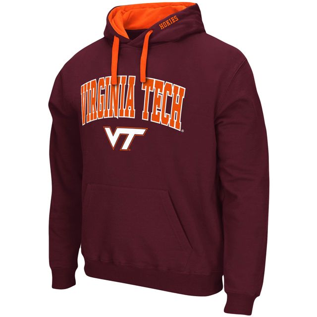 Sweat à capuche Colosseum Virginia Tech Hokies Big & Tall Arch Logo 2.0 marron pour homme