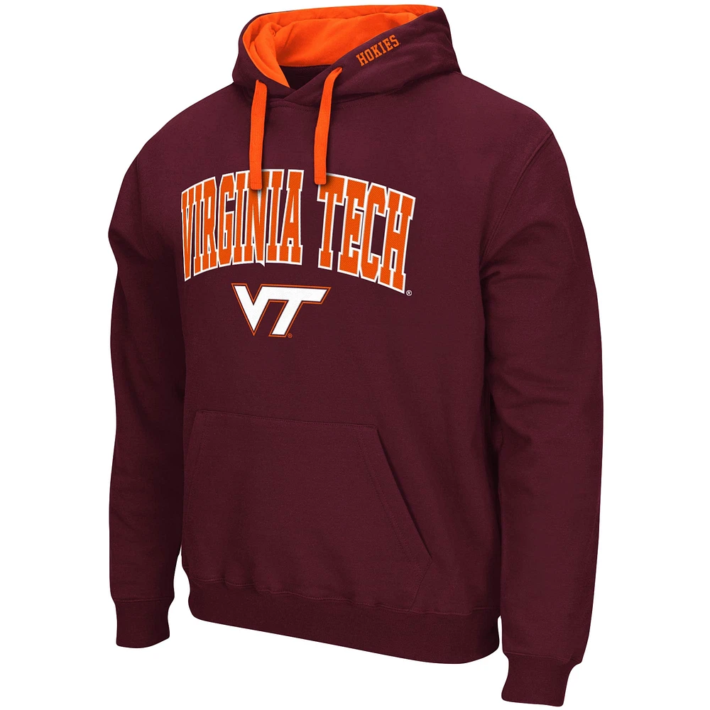 Men's Colosseum Maroon Virginia Tech Hokies Big & Tall Arch Logo 2.0 Pullover Hoodie