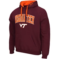 Men's Colosseum Maroon Virginia Tech Hokies Big & Tall Arch Logo 2.0 Pullover Hoodie