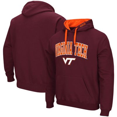 Men's Colosseum Maroon Virginia Tech Hokies Big & Tall Arch Logo 2.0 Pullover Hoodie