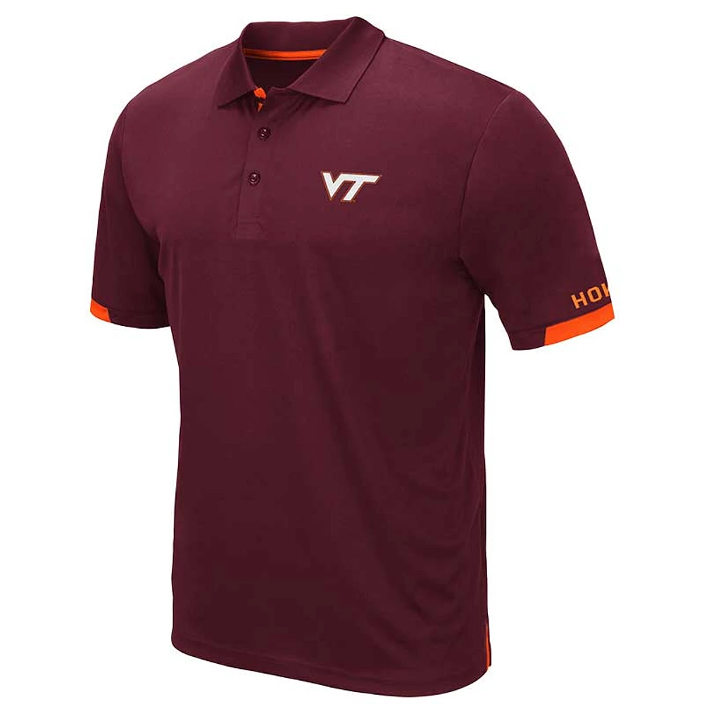 Men's Colosseum Maroon Virginia Tech Hokies Big & Tall Santry Polo