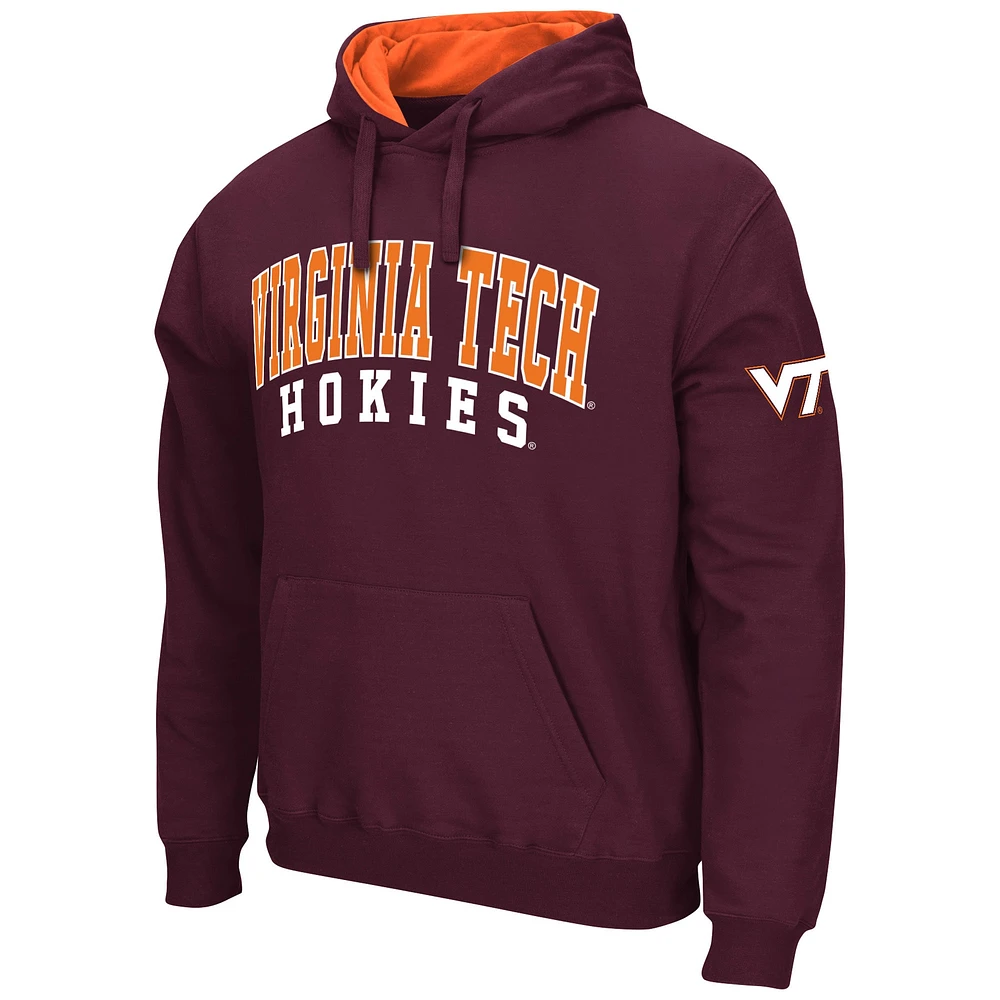 Sweat à capuche double arche Colosseum Virginia Tech Hokies pour homme, marron