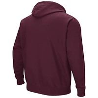 Men's Colosseum Maroon Virginia Tech Hokies Double Arch Pullover Hoodie