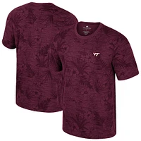 Men's Colosseum Maroon Virginia Tech Hokies Floral Printed T-Shirt