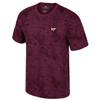 Men's Colosseum Maroon Virginia Tech Hokies Floral Printed T-Shirt