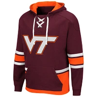 Men's Colosseum Maroon Virginia Tech Hokies Lace Up 3.0 Pullover Hoodie