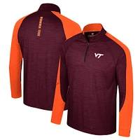 Men's Colosseum Maroon Virginia Tech Hokies Langmore Raglan Quarter-Zip Top