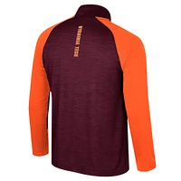 Haut à quart de zip Colosseum Maroon Virginia Tech Hokies Langmore Raglan pour hommes