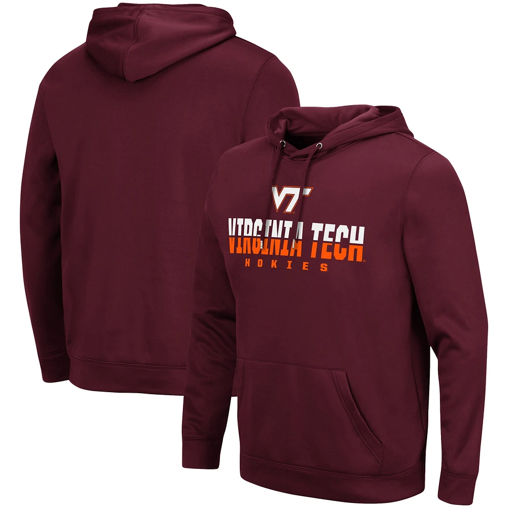 Sweat à capuche Colosseum Virginia Tech Hokies Lantern marron pour homme