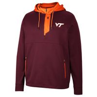 Men's Colosseum Maroon Virginia Tech Hokies Luge 3.0 Quarter-Zip Hoodie