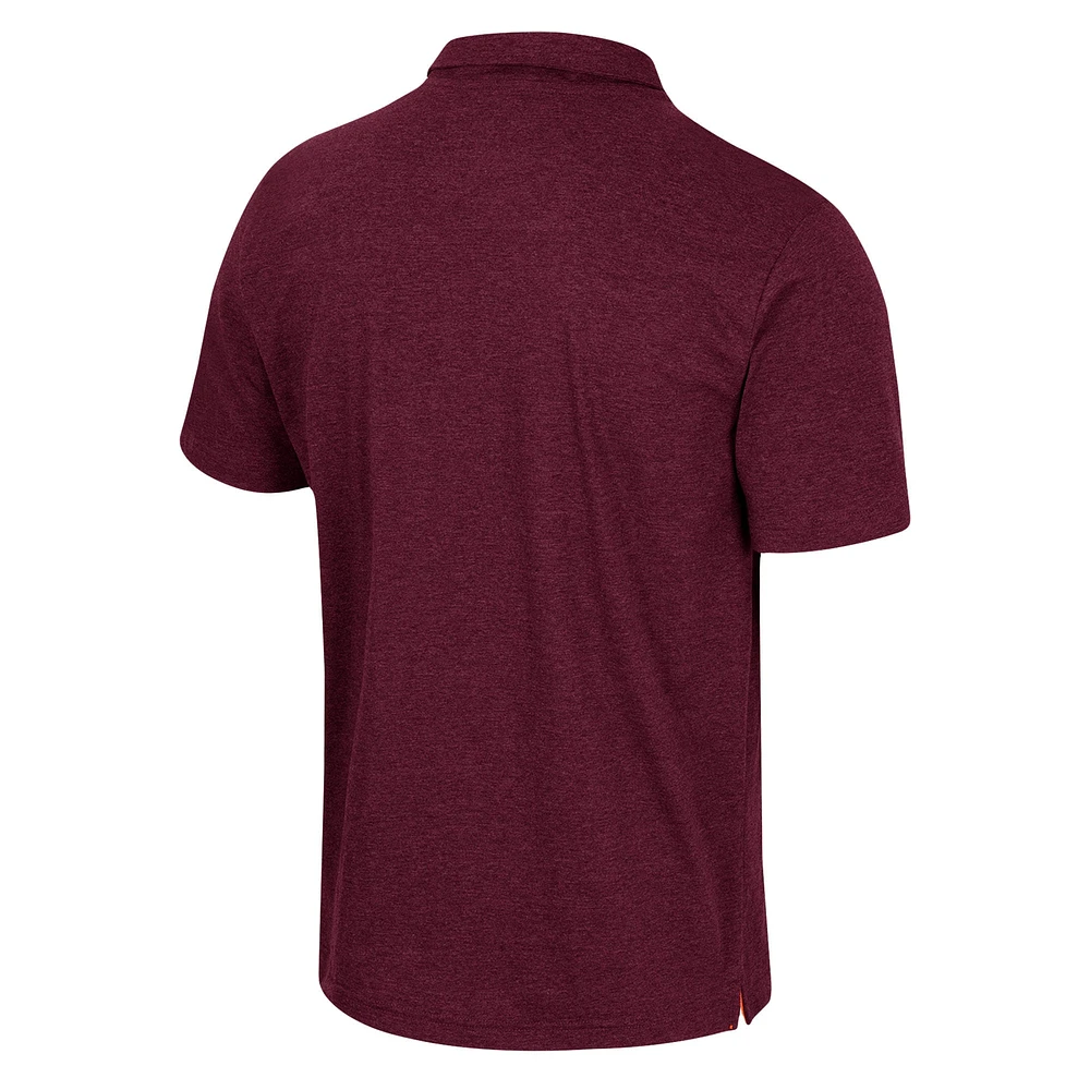 Polo Virginia Tech Hokies No Problemo Colosseum marron pour homme