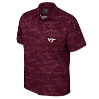 Chemise boutonnée Colosseum marron Virginia Tech Hokies Ozark pour hommes