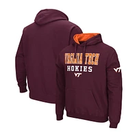 Men's Colosseum Maroon Virginia Tech Hokies Sunrise Pullover Hoodie